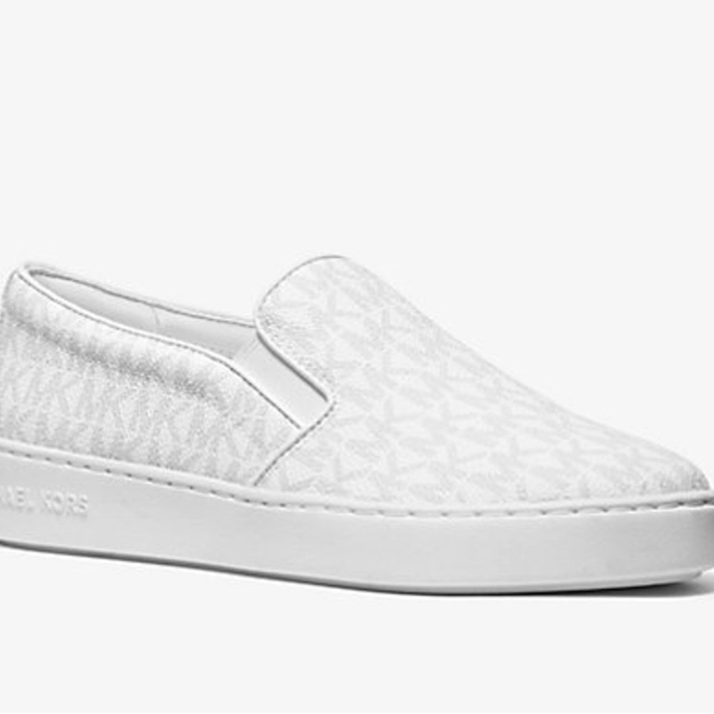Michael Kors Women’s White Slip-On Sneakers - Picture 3 of 10